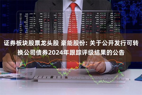 证券板块股票龙头股 豪能股份: 关于公开发行可转换公司债券2024年跟踪评级结果的公告