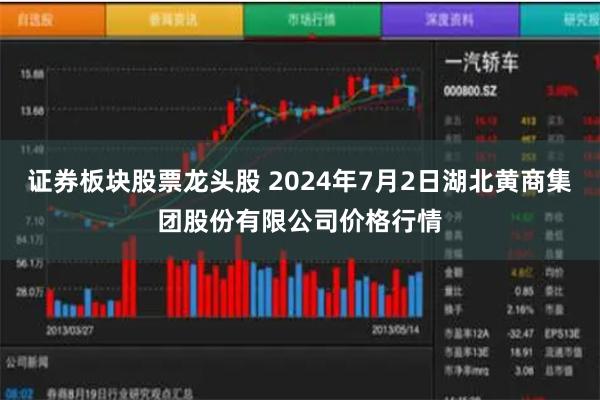 证券板块股票龙头股 2024年7月2日湖北黄商集团股份有限公司价格行情