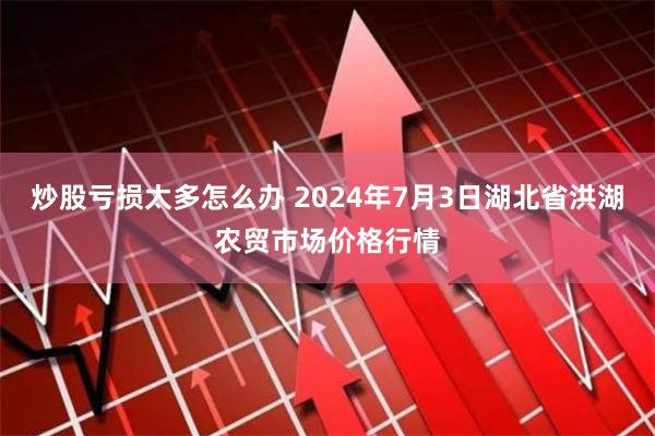 炒股亏损太多怎么办 2024年7月3日湖北省洪湖农贸市场价格行情