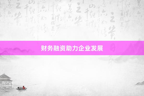 财务融资助力企业发展